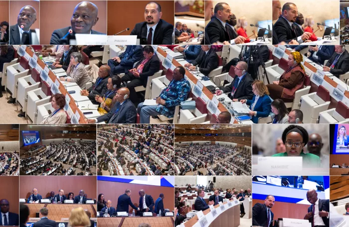 Mosaique of thumbnails from the International Labour Conference